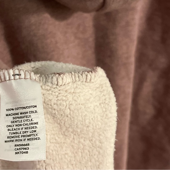 Anthropologie Melrose & Market Bell Sleeve Hoodie Mauve Pink Sz M Feminine Boho - Picture 4 of 6